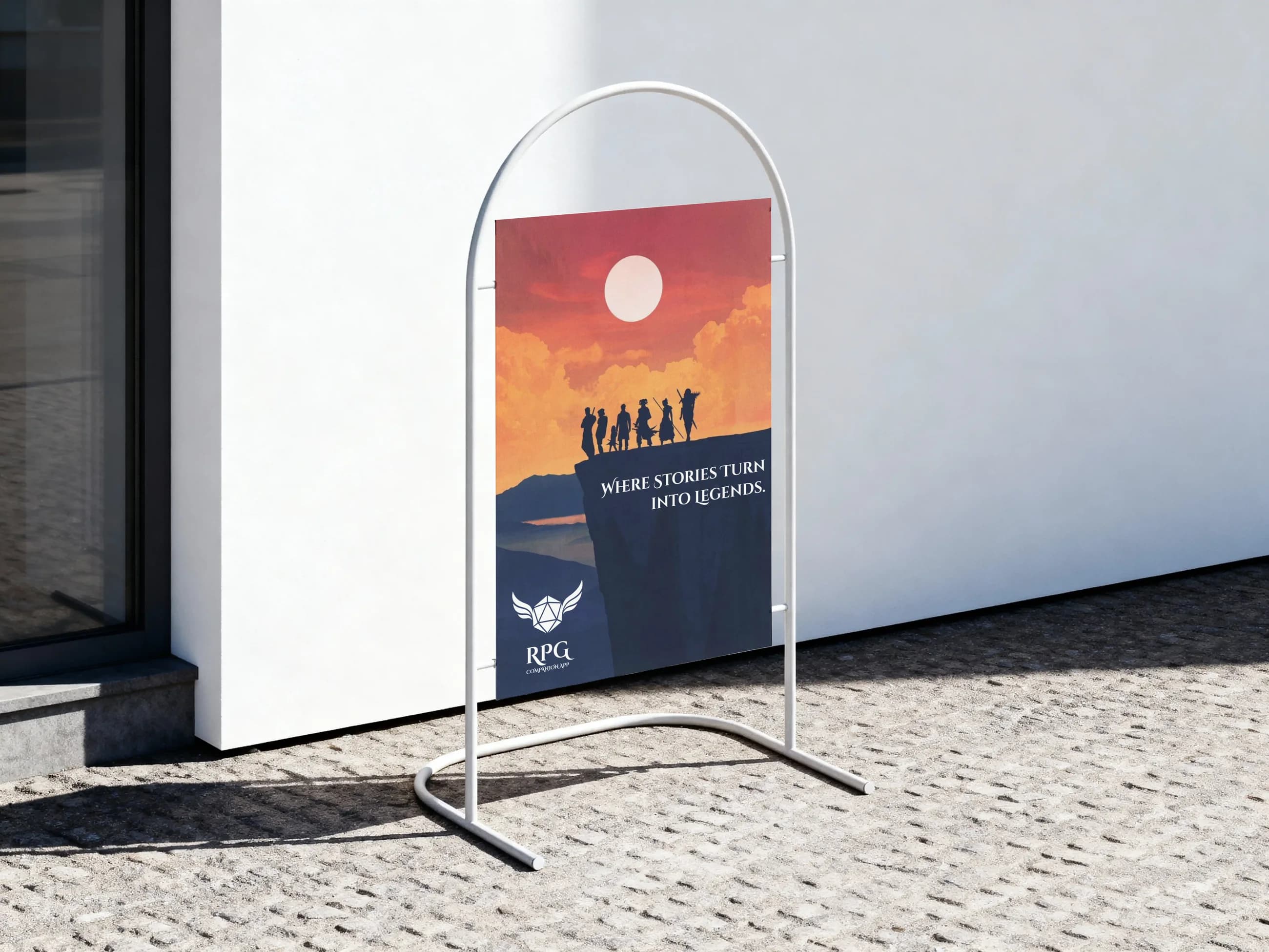 Outdoor arch sign with the emblem